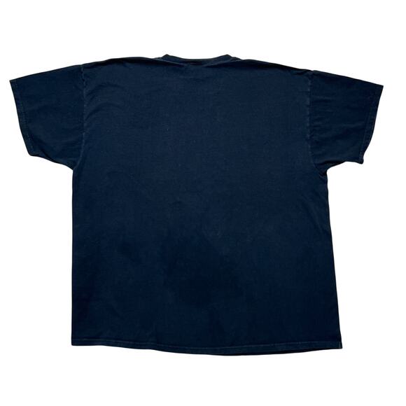 Fruit of the Loom Vintage Y2K Shot in the Dark Skull T-Shirt Black Short Sleeve - Picture 3 of 8